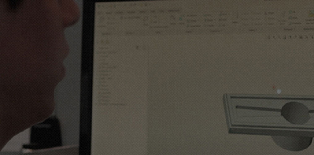 Person looking at 3d file on computer